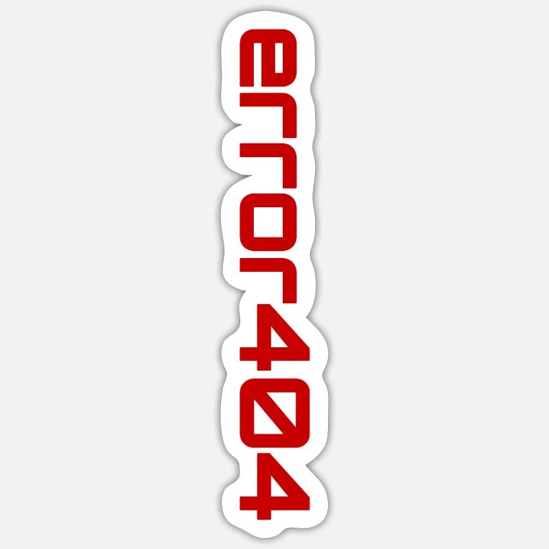 error404 red - Sticker Größe S (10 x 10 cm) - Mattweiß