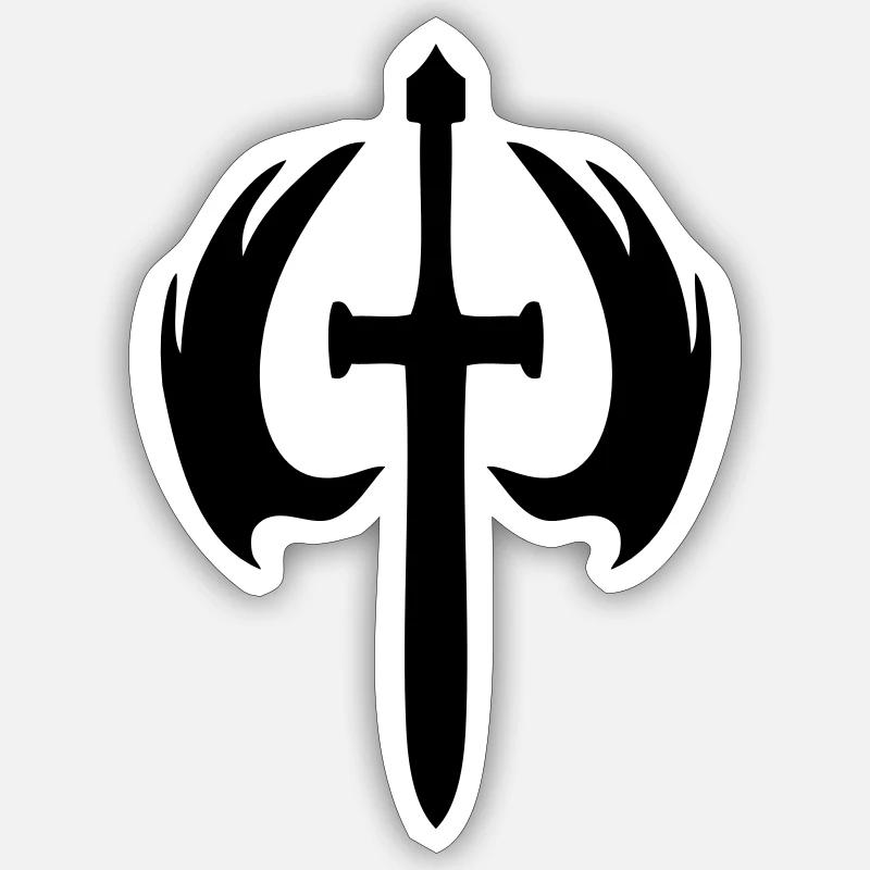 Épée à ailes Sticker taille S (10 x 10 cm)