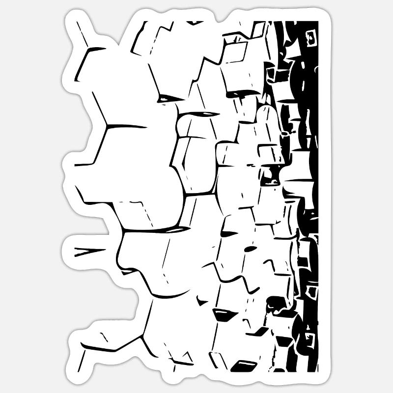 Nb d’aubes 3D - Sticker taille S (10 x 10 cm) - blanc mat