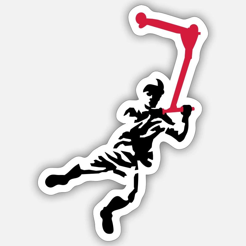 Kickscooter - Sticker size S (10 x 10 cm) - white matte