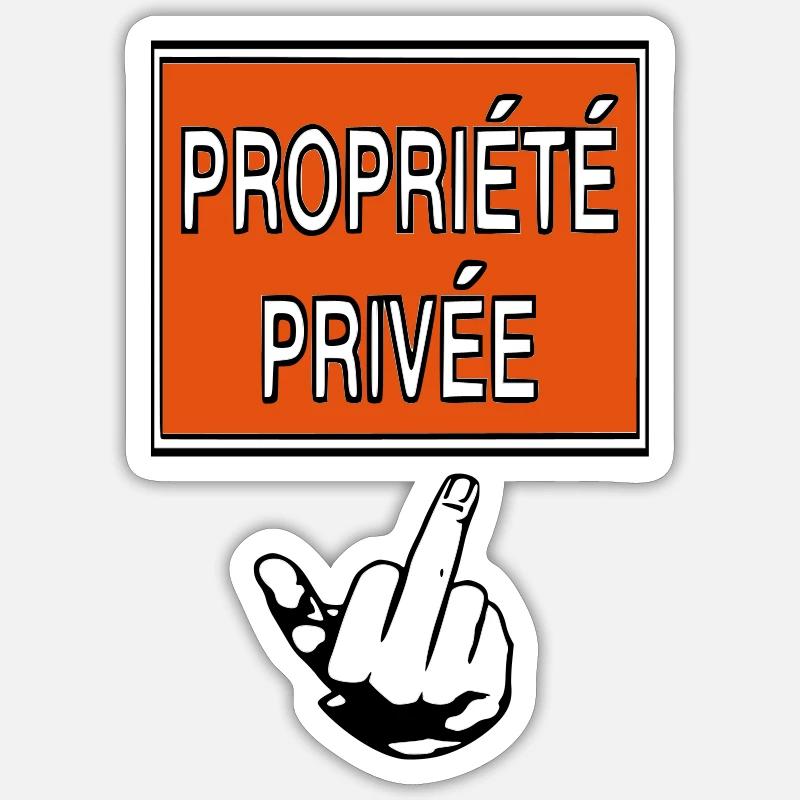 propriété privée Sticker taille S (10 x 10 cm)
