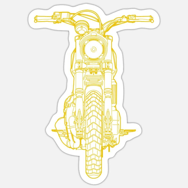 Scrambler - Sticker size S (10 x 10 cm) - white matte