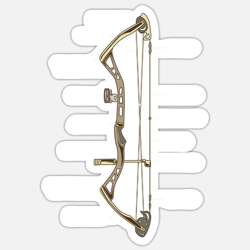 Anatomie d'un arc | Composé de tir à l'arc Arrow Sticker taille S (10 x 10 cm)