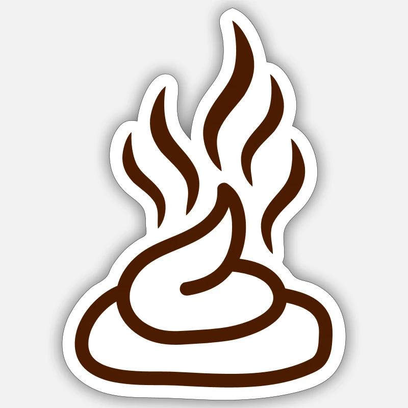 Shit - Sticker taille S (10 x 10 cm) - blanc mat