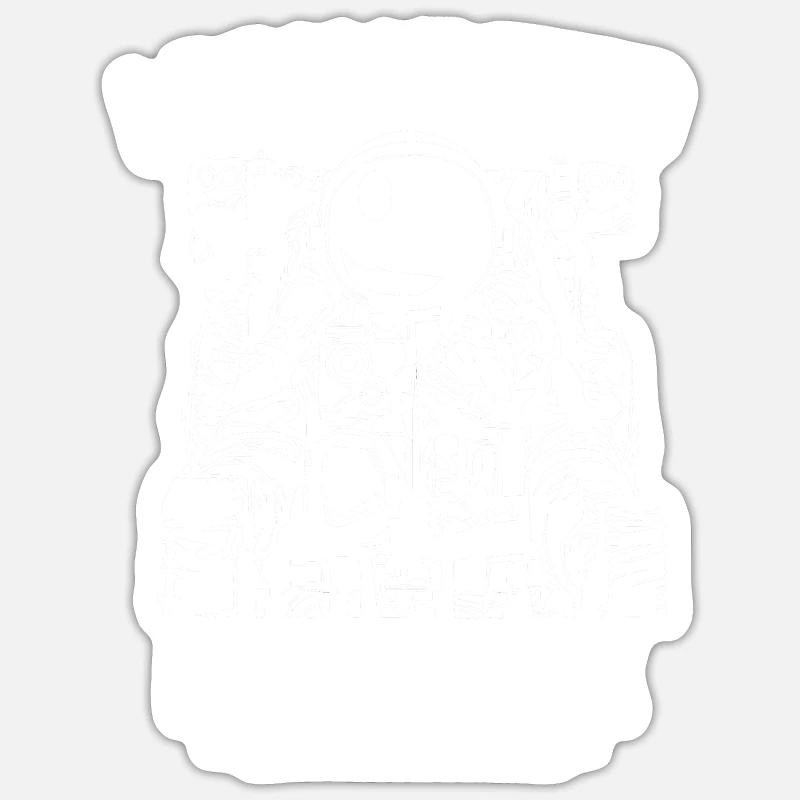 I Really Need More Space - Sticker taille S (10 x 10 cm) - blanc mat