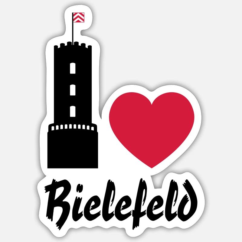 J'aime Bielefeld Sticker taille S (10 x 10 cm)