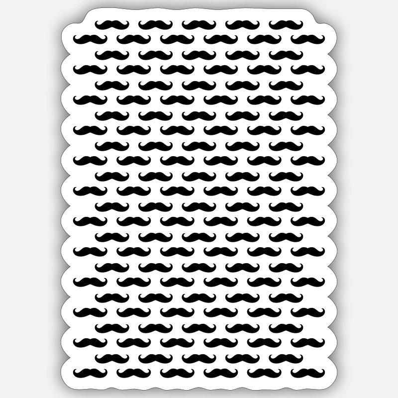 Schnurrbart Sticker Größe S (10 x 10 cm)