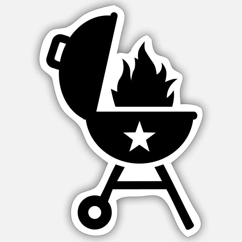 Barbecue Sticker size S (10 x 10 cm)