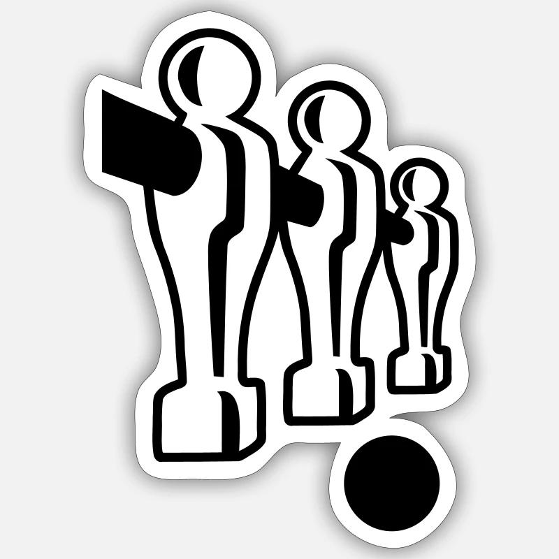 Tischkicker Sticker Größe S (10 x 10 cm)