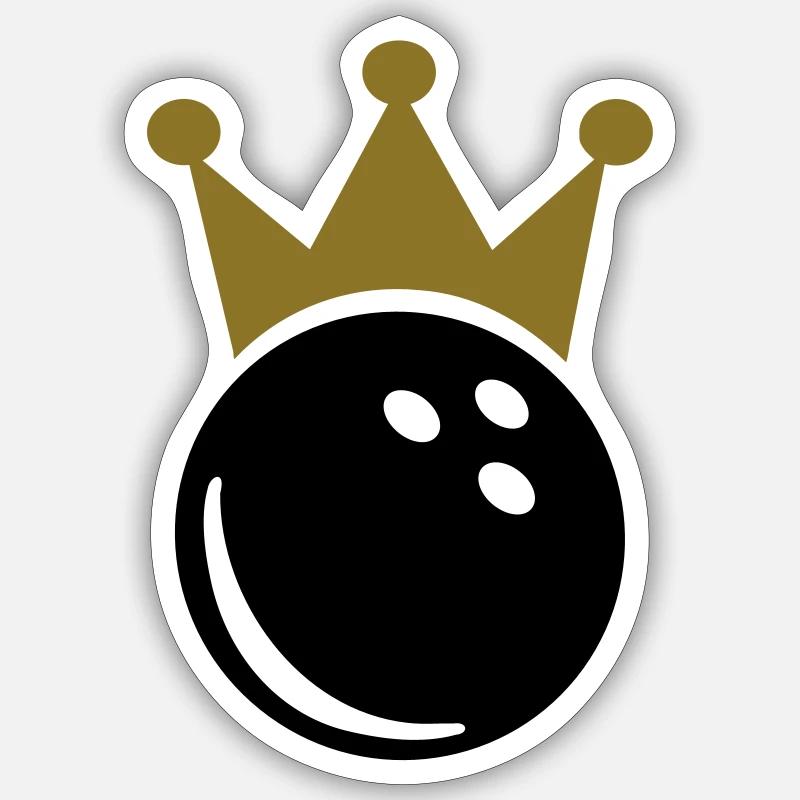 Bowling - Sticker taille S (10 x 10 cm) - blanc mat