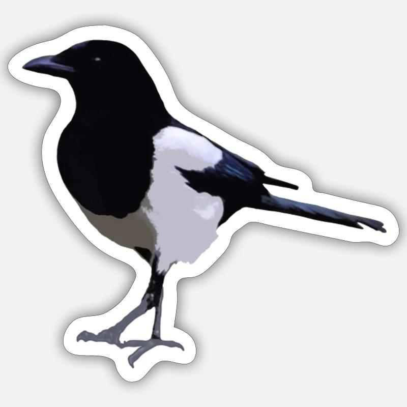 pie - Sticker taille S (10 x 10 cm) - blanc mat