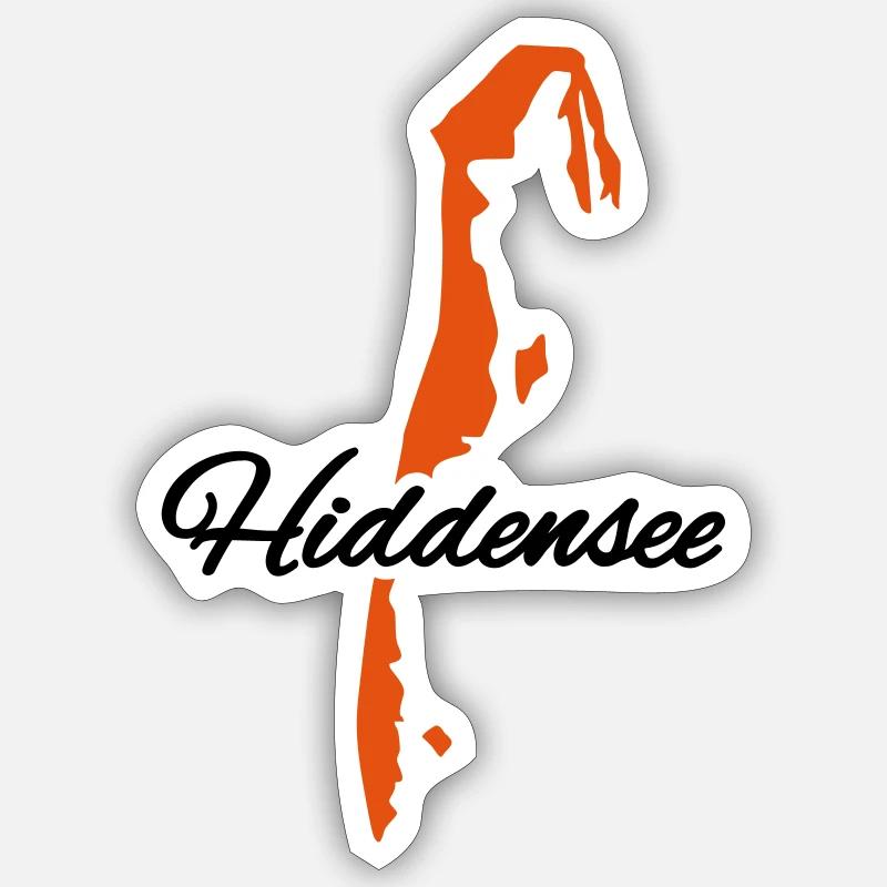 Hiddensee - Sticker Größe S (10 x 10 cm) - Mattweiß