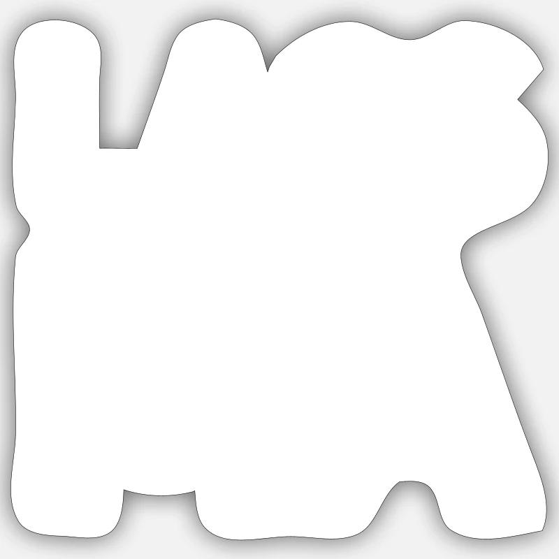 lass es sein - Sticker Größe S (10 x 10 cm) - Mattweiß