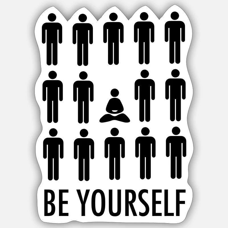 Be Yourself (Meditation) - Sticker size S (10 x 10 cm) - white matte