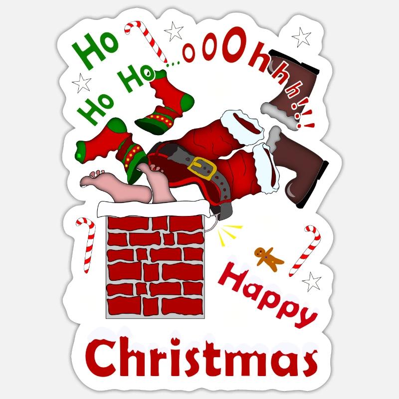 Noël - Sticker taille S (10 x 10 cm) - blanc mat
