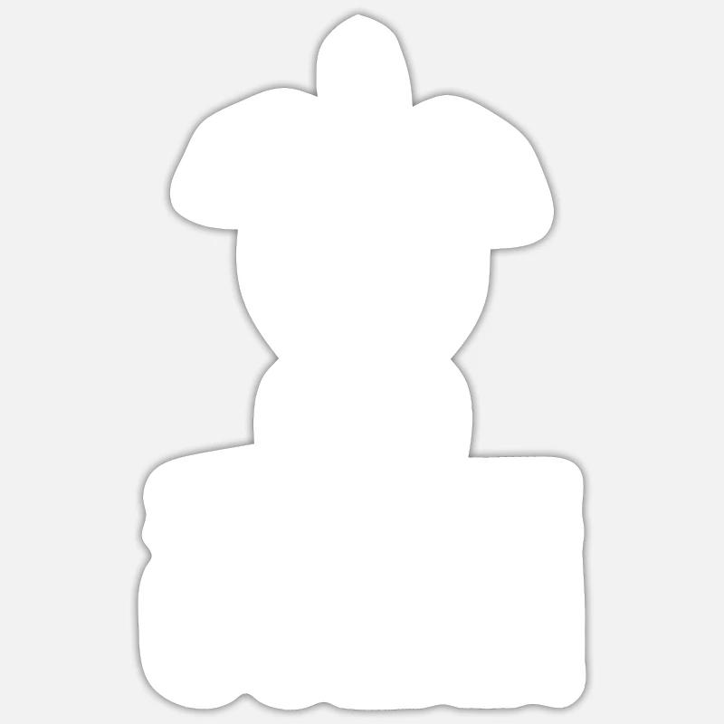 Ocean Tortue - Sticker taille S (10 x 10 cm) - blanc mat
