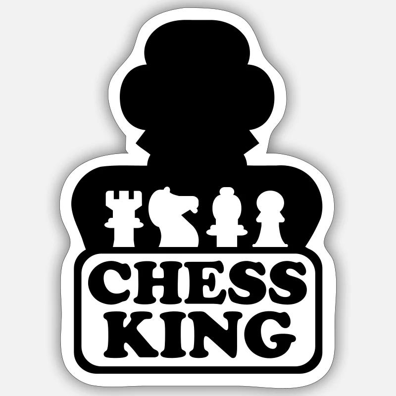 Chess King Chess - Sticker size S (10 x 10 cm) - white matte