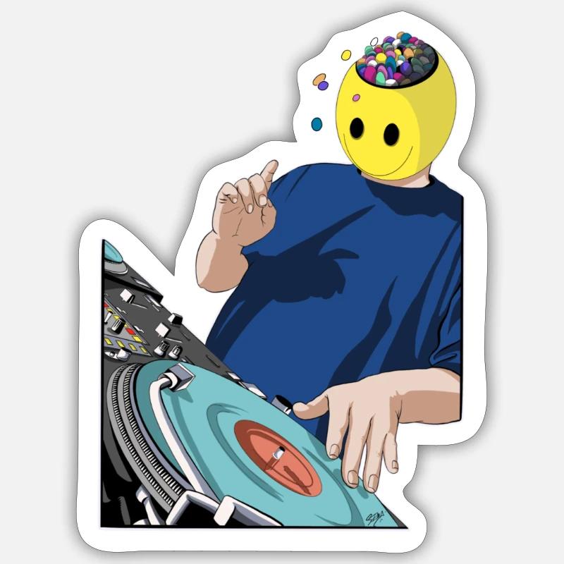 Smarties Dj Sticker size S (10 x 10 cm)