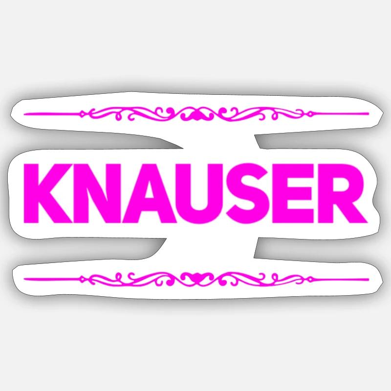 Knauser - Sticker Größe S (10 x 10 cm) - Mattweiß