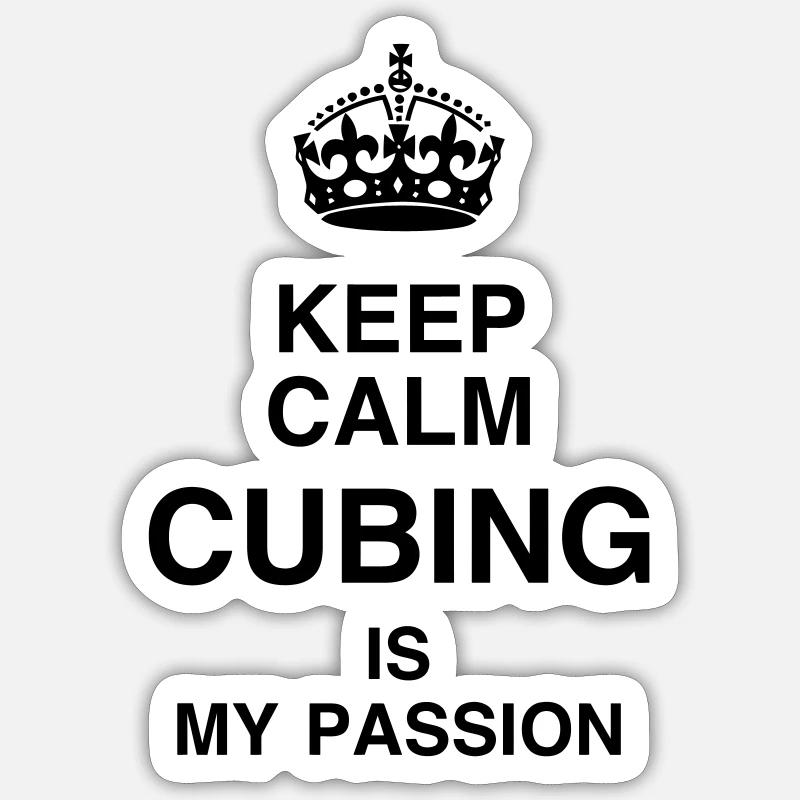 Cubing / Cube / Cuber / Speedcubing - Sticker taille S (10 x 10 cm) - blanc mat