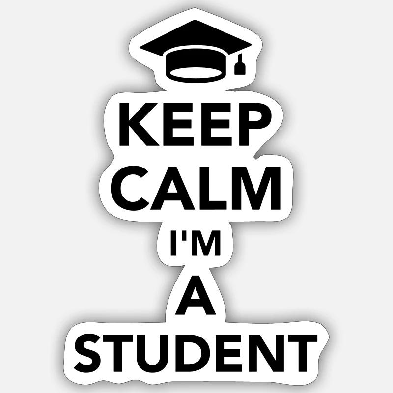 Student - Sticker Größe S (10 x 10 cm) - Mattweiß