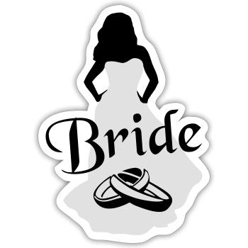 The Bride, Marriage - Sticker Größe S (10 x 10 cm) - Mattweiß - Vorne