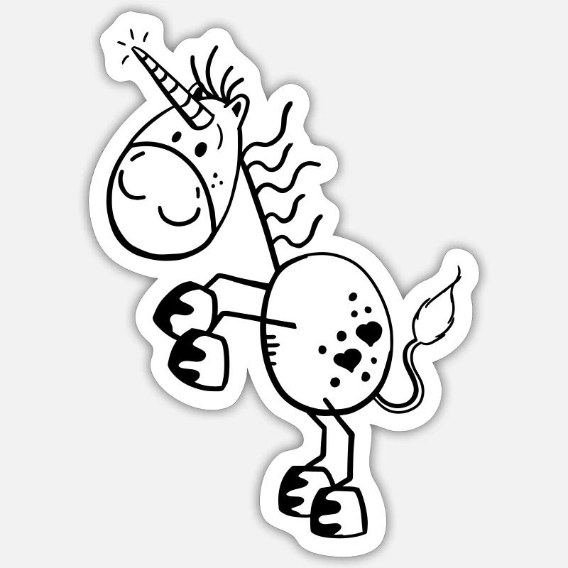 Funny Unicorn Comic Sticker size S (10 x 10 cm)