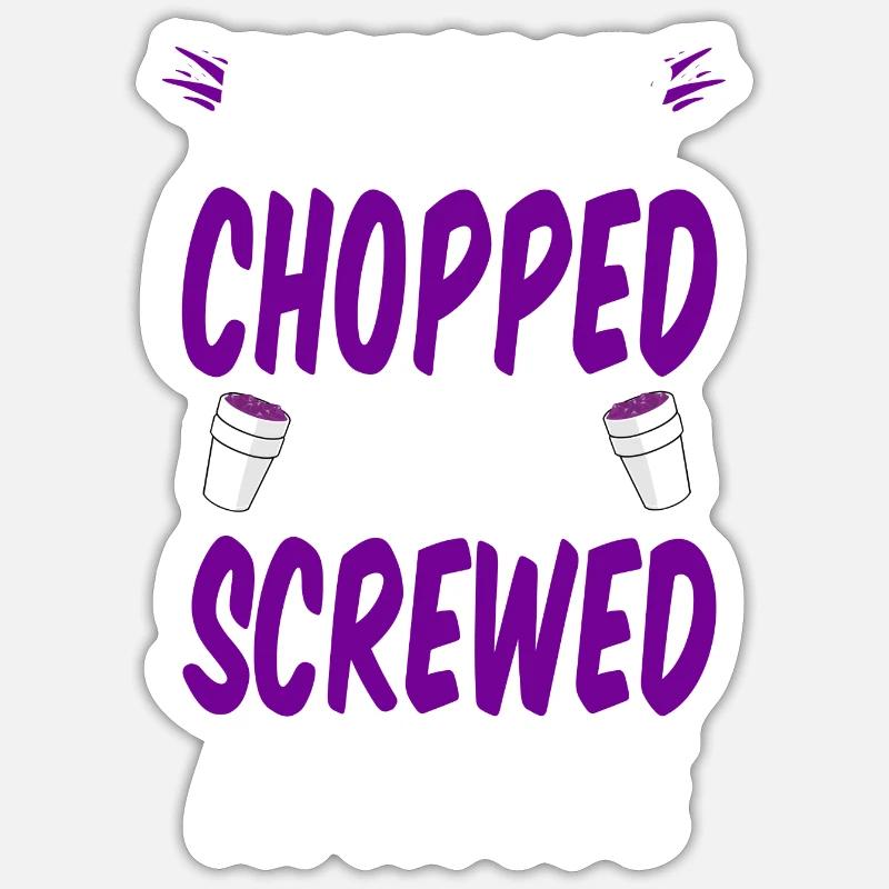 Chopped and Screwed Codein Purple Drank Lean Cup Sticker Größe S (10 x 10 cm)