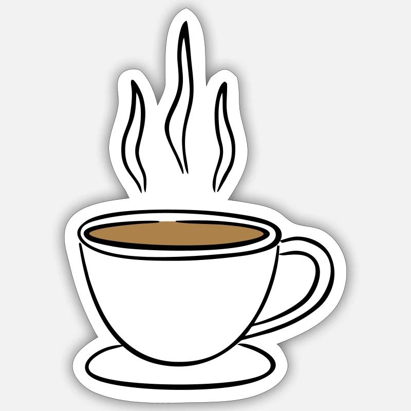 Coffee - Sticker size S (10 x 10 cm) - white matte
