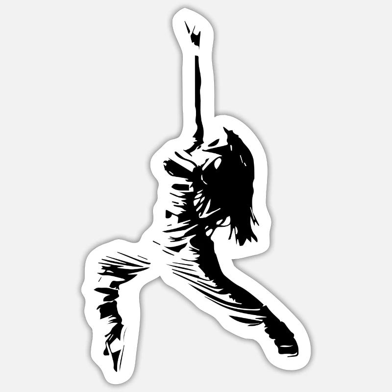 dancing - Sticker taille S (10 x 10 cm) - blanc mat
