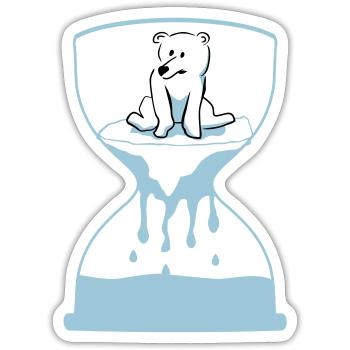 Polar bear - Sticker size S (10 x 10 cm) - white matte - Front