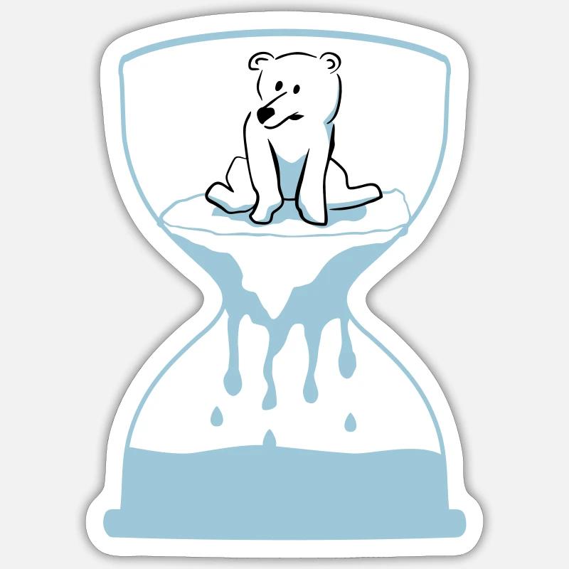 Eisbär - Sticker Größe S (10 x 10 cm) - Mattweiß
