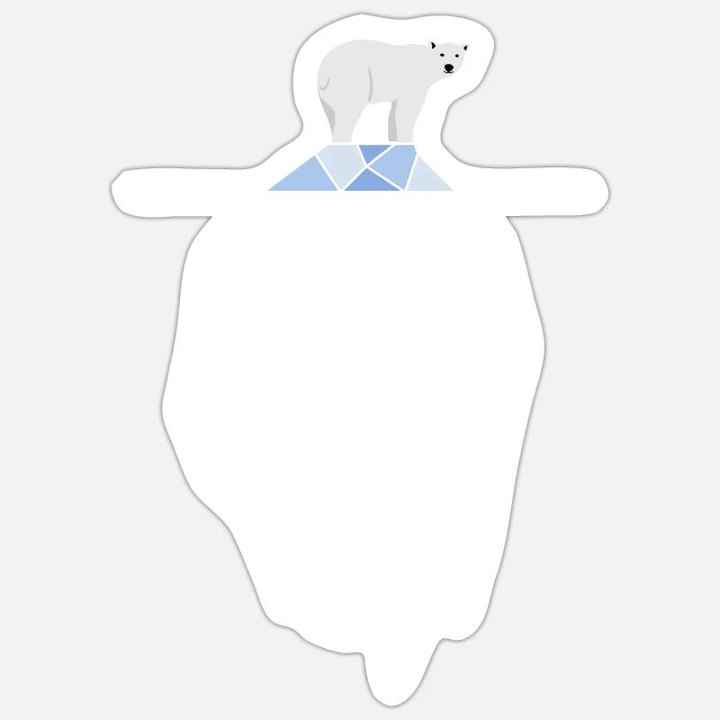 Eisbär auf Eisberg Sticker Größe S (10 x 10 cm)