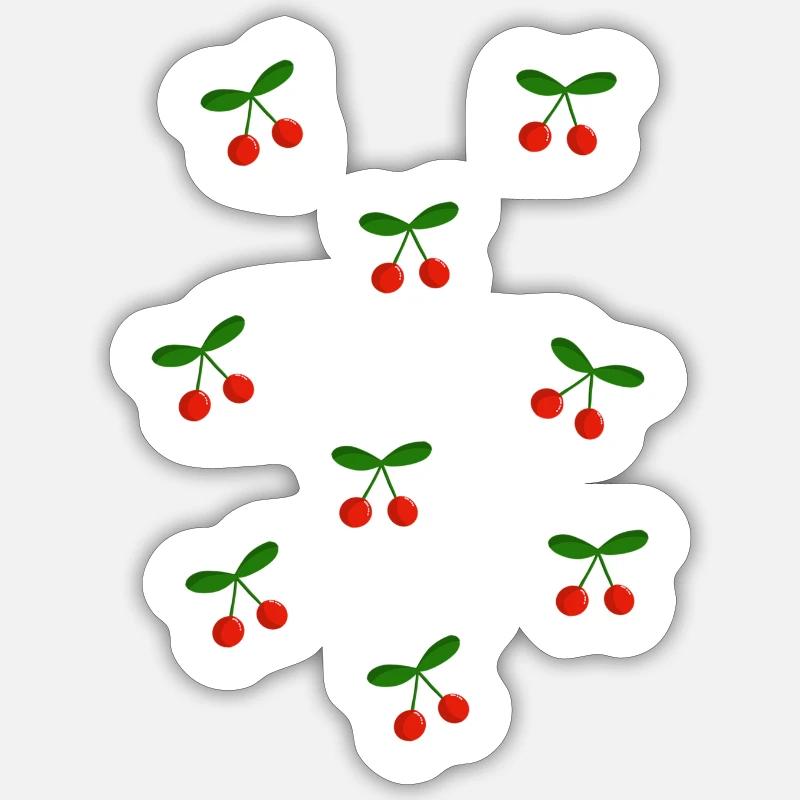 Cherry Cherries - Sticker size S (10 x 10 cm) - white matte