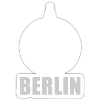 Berlin TV Tower - Sticker size S (10 x 10 cm) - white matte - Front