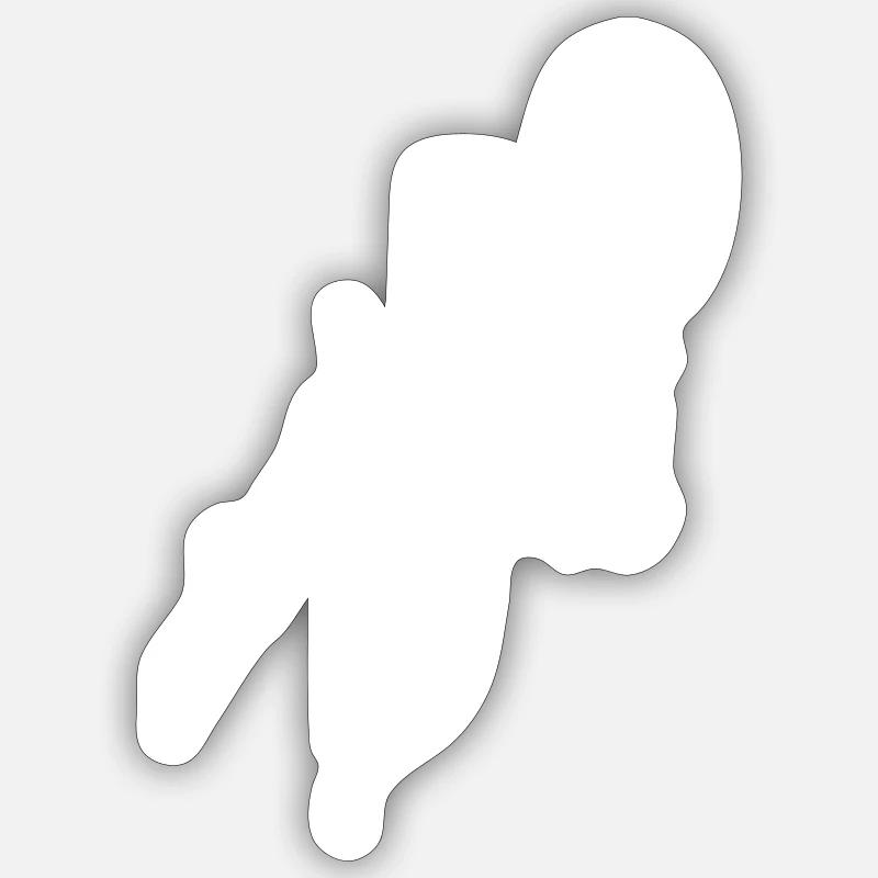 Microphone - Sticker taille S (10 x 10 cm) - blanc mat