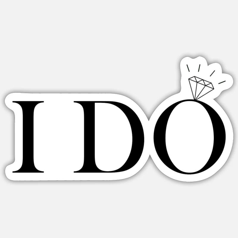I-do - Sticker size S (10 x 10 cm) - white matte