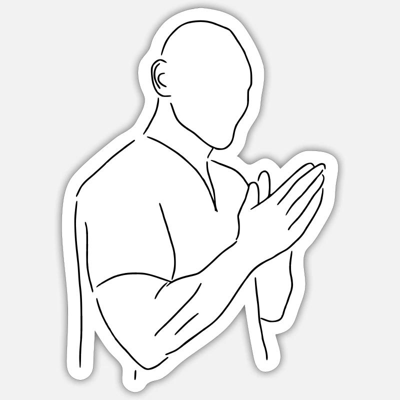 Johnny - Sticker taille S (10 x 10 cm) - blanc mat