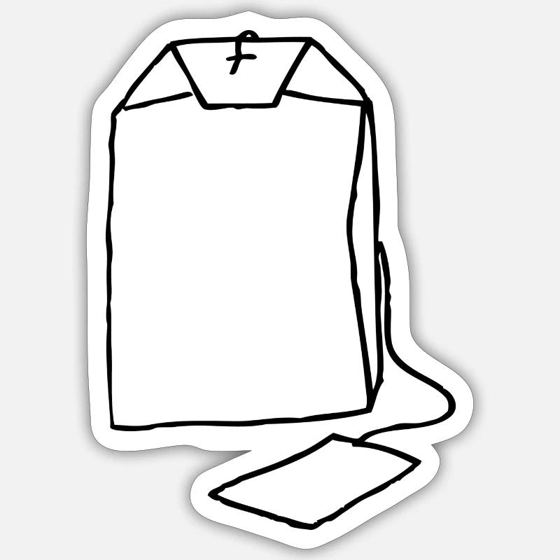 teebeutel tee Sticker Größe S (10 x 10 cm)