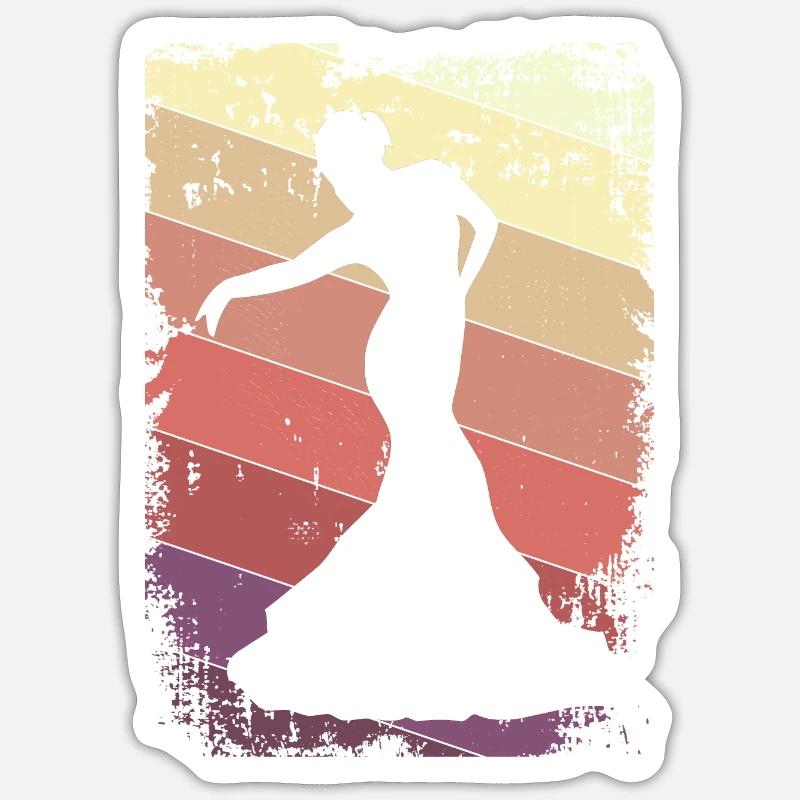 Dancing Dancer - Sticker size S (10 x 10 cm) - white matte