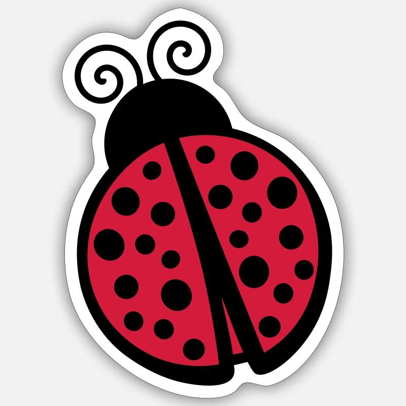 Ladybug - Sticker size S (10 x 10 cm) - white matte