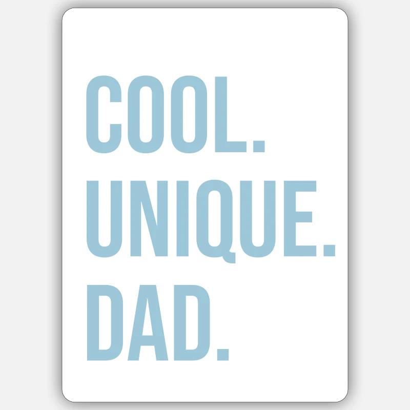 Papa cool - Sticker taille S (10 x 10 cm) - blanc mat