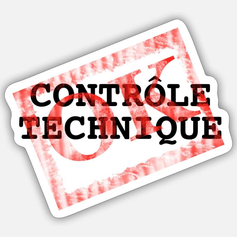 Technical Control OK - Sticker size S (10 x 10 cm) - white matte
