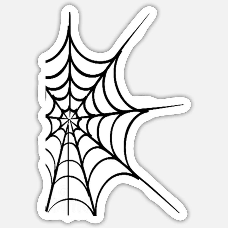toile d'araignée - Sticker taille S (10 x 10 cm) - blanc mat