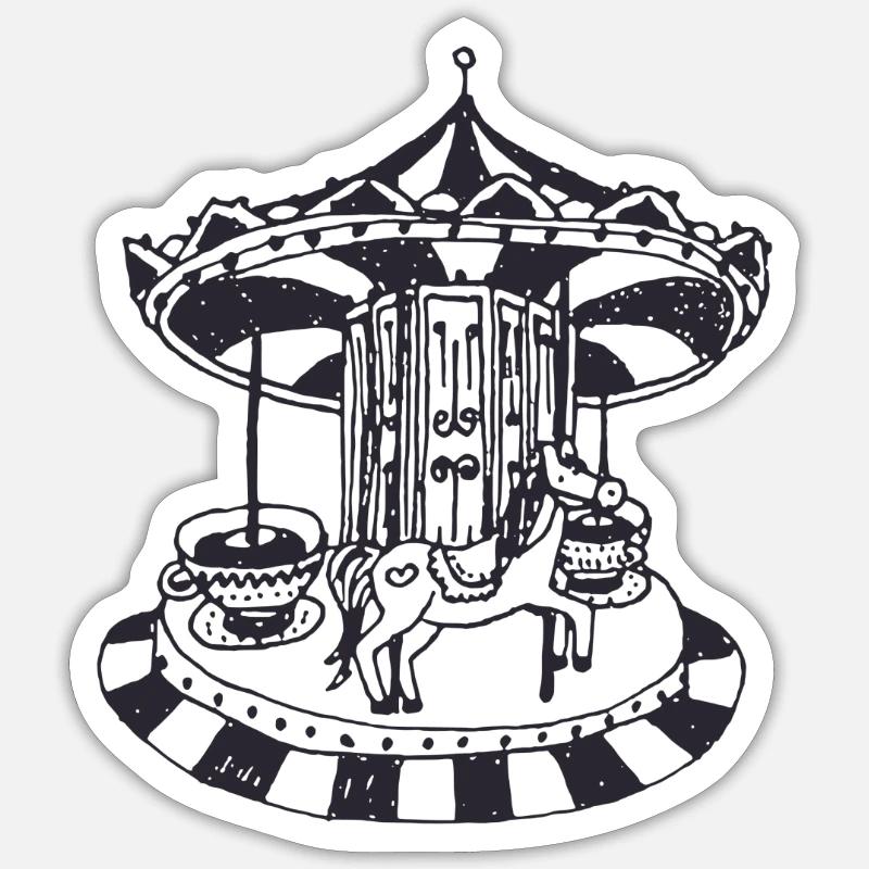Dizzy01 - Sticker taille S (10 x 10 cm) - blanc mat