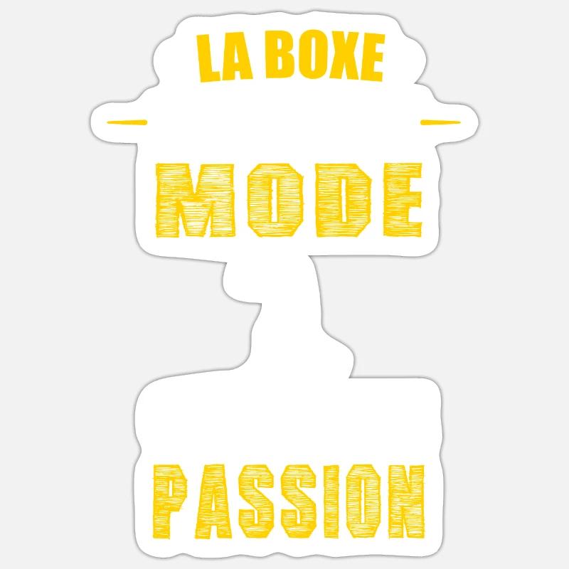 La boxe c'est pas une mode c'est une passion - Sticker taille S (10 x 10 cm) - blanc mat