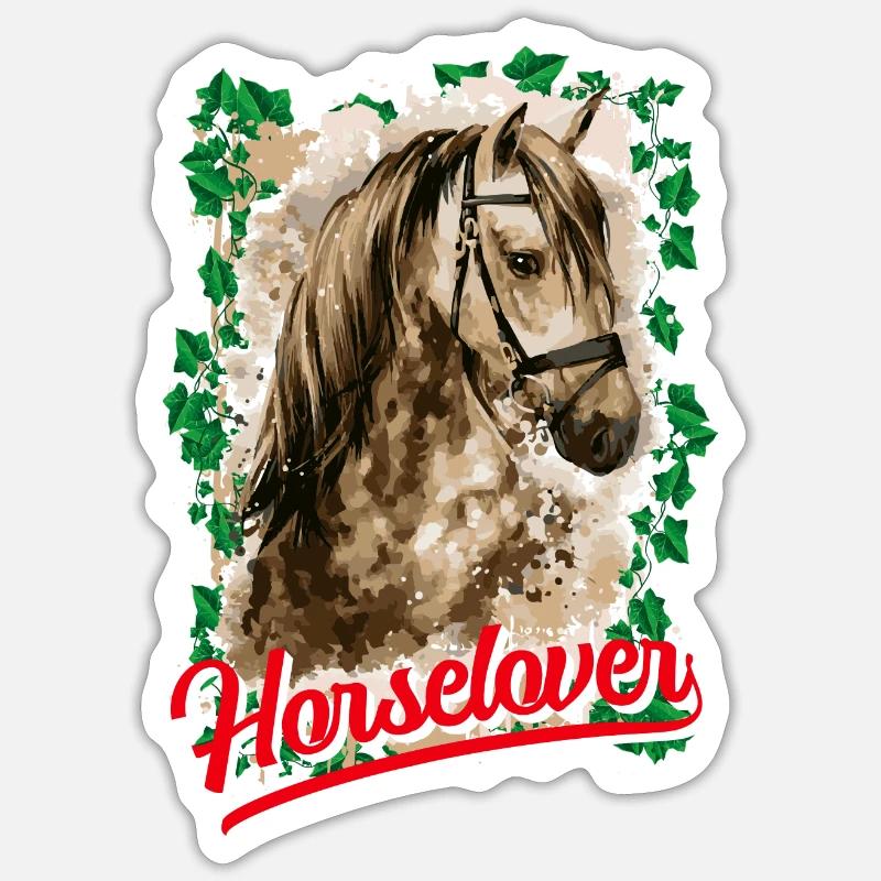 Équitation - cavalier - saut - cheval - cavalier - Sticker taille S (10 x 10 cm) - blanc mat