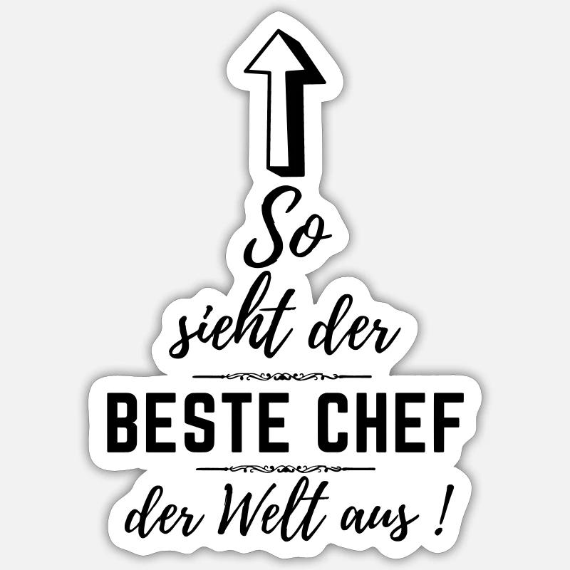 bester chef der welt Sticker Größe S (10 x 10 cm)