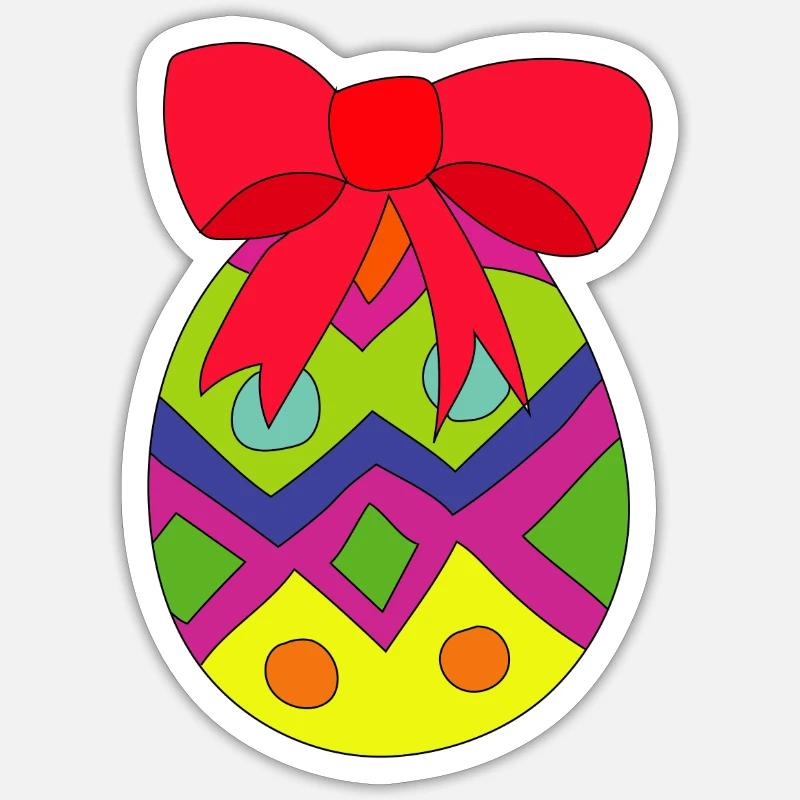 Easter egg - Sticker size S (10 x 10 cm) - white matte