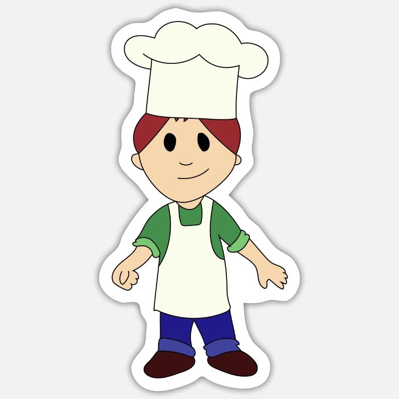 Le petit chef - Sticker taille S (10 x 10 cm) - blanc mat